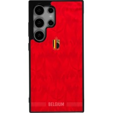 Coque Samsung Galaxy S24 Ultra - Silicone rigide noir Maillot de football Belgique 2026 personnalisable