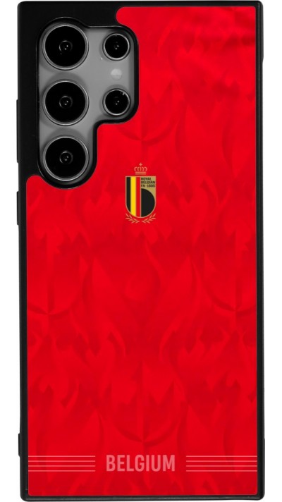 Coque Samsung Galaxy S24 Ultra - Silicone rigide noir Maillot de football Belgique 2026 personnalisable