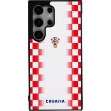 Coque Samsung Galaxy S24 Ultra - Silicone rigide noir Maillot de football Croatie 2026 personnalisable