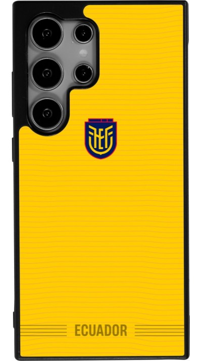 Coque Samsung Galaxy S24 Ultra - Silicone rigide noir Maillot de football E?quateur 2026 personnalisable