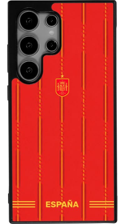Coque Samsung Galaxy S24 Ultra - Silicone rigide noir Maillot de football Espagne 2026 personnalisable