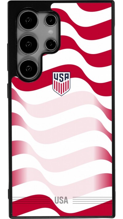 Coque Samsung Galaxy S24 Ultra - Silicone rigide noir Maillot de football E?tats Unis 2026 personnalisable