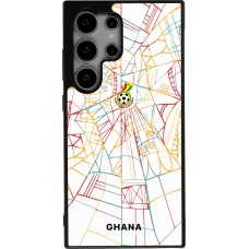 Coque Samsung Galaxy S24 Ultra - Silicone rigide noir Maillot de football Ghana 2026 personnalisable