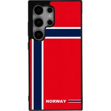 Coque Samsung Galaxy S24 Ultra - Silicone rigide noir Maillot de football Norvège 2026 personnalisable