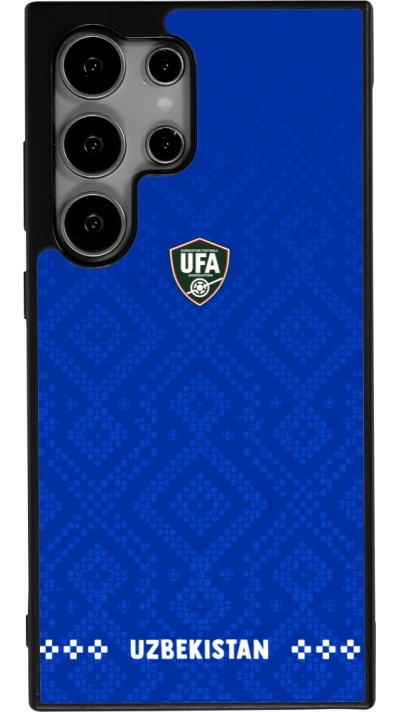 Coque Samsung Galaxy S24 Ultra - Silicone rigide noir Maillot de football Ouzbékistan 2026 personnalisable