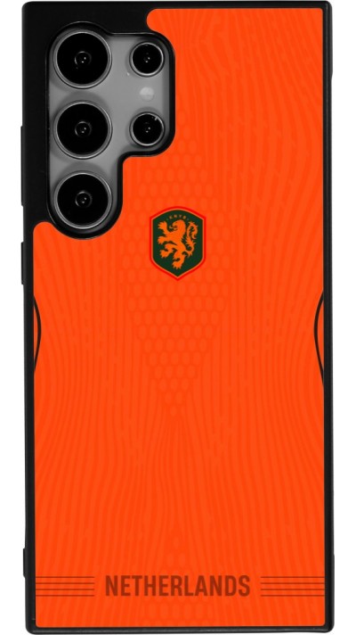 Coque Samsung Galaxy S24 Ultra - Silicone rigide noir Maillot de football Pays-Bas 2026 personnalisable