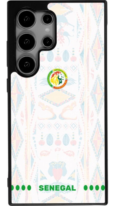 Coque Samsung Galaxy S24 Ultra - Silicone rigide noir Maillot de football Sénégal 2026 personnalisable