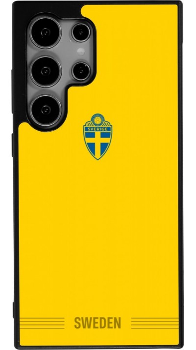 Coque Samsung Galaxy S24 Ultra - Silicone rigide noir Maillot de football Suède 2026 personnalisable
