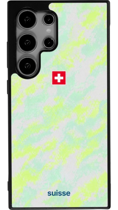 Coque Samsung Galaxy S24 Ultra - Silicone rigide noir Maillot de football Suisse Away 2026 personnalisable