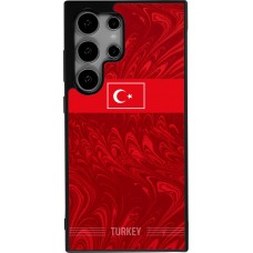 Coque Samsung Galaxy S24 Ultra - Silicone rigide noir Maillot de football Turquie 2026 personnalisable