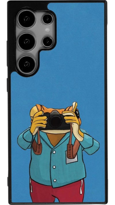 Coque Samsung Galaxy S24 Ultra - Silicone rigide noir Frog with camera DTMF