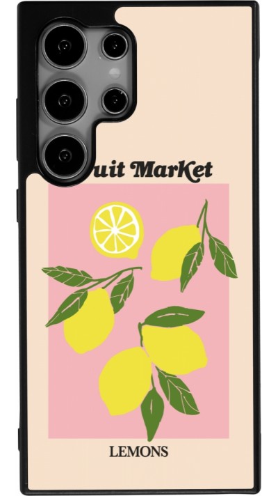 Coque Samsung Galaxy S24 Ultra - Silicone rigide noir Fruit market lemons 2026