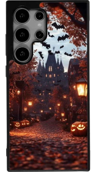Coque Samsung Galaxy S24 Ultra - Silicone rigide noir Halloween 2025 Haunted house