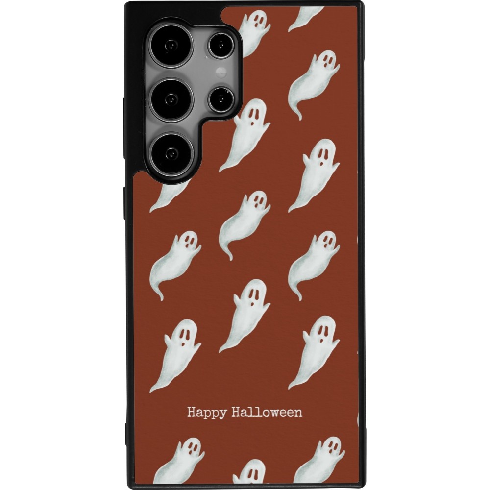 Coque Samsung Galaxy S24 Ultra - Silicone rigide noir Halloween 2025 Pattern of ghosts