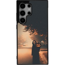 Coque Samsung Galaxy S24 Ultra - Silicone rigide noir Halloween 2025 Scream