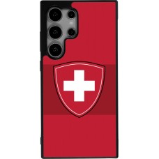 Coque Samsung Galaxy S24 Ultra - Silicone rigide noir Hockey World Championship Ecusson Suisse