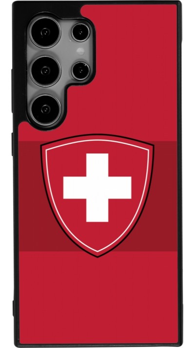 Coque Samsung Galaxy S24 Ultra - Silicone rigide noir Hockey World Championship Ecusson Suisse