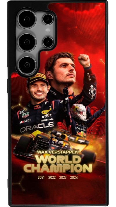 Coque Samsung Galaxy S24 Ultra - Silicone rigide noir Max Verstappen Champion 2023