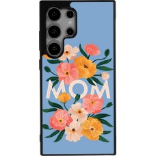 Coque Samsung Galaxy S24 Ultra - Silicone rigide noir Mom 2026 Flowers