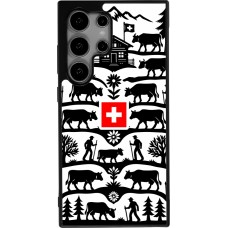 Coque Samsung Galaxy S24 Ultra - Silicone rigide noir Poya Suisse 3