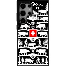 Coque Samsung Galaxy S24 Ultra - Silicone rigide noir Poya Suisse 3 noir