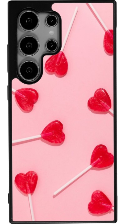 Coque Samsung Galaxy S24 Ultra - Silicone rigide noir Saint Valentines Day 26 Lollipop