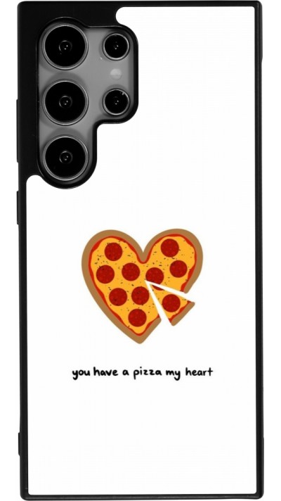 Coque Samsung Galaxy S24 Ultra - Silicone rigide noir Saint Valentines Day 26 You have my pizza heart