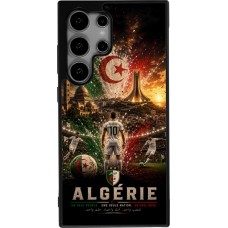 Coque Samsung Galaxy S24 Ultra - Silicone rigide noir Football Algérie splash 2026