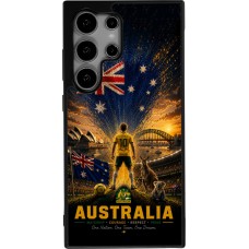 Coque Samsung Galaxy S24 Ultra - Silicone rigide noir Football Australie splash 2026