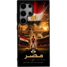 Coque Samsung Galaxy S24 Ultra - Silicone rigide noir Football Égypte splash 2026