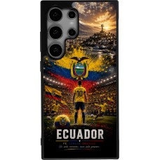 Coque Samsung Galaxy S24 Ultra - Silicone rigide noir Football Équateur splash 2026