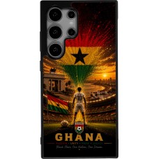Coque Samsung Galaxy S24 Ultra - Silicone rigide noir Football Ghana splash 2026