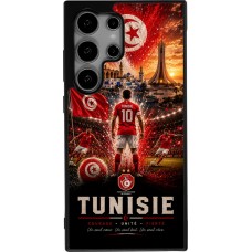 Coque Samsung Galaxy S24 Ultra - Silicone rigide noir Football Tunisie splash 2026