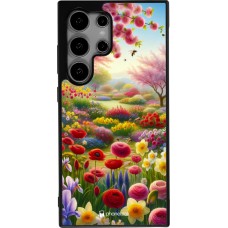 Coque Samsung Galaxy S24 Ultra - Silicone rigide noir Spring 25 Bouquet printemps