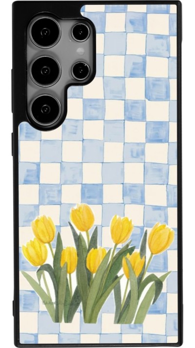 Coque Samsung Galaxy S24 Ultra - Silicone rigide noir Blue vichy tulips 2026