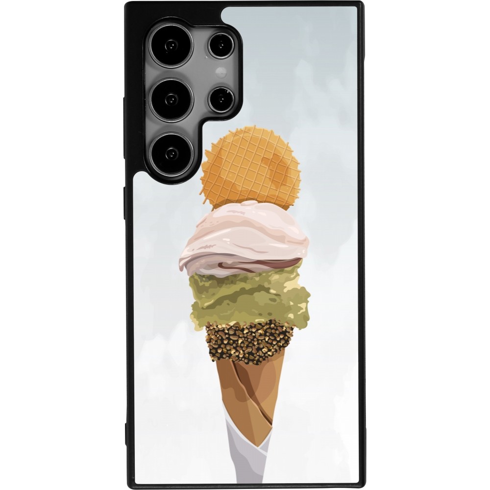 Coque Samsung Galaxy S24 Ultra - Silicone rigide noir Summer 2025 Cornet