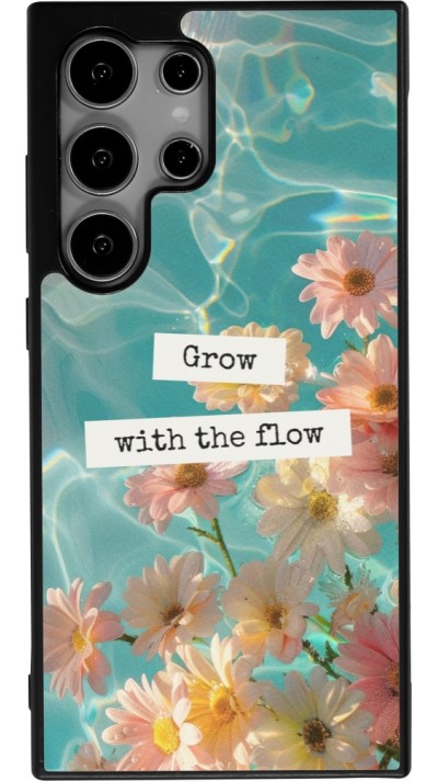 Coque Samsung Galaxy S24 Ultra - Silicone rigide noir Summer 2025 Grow with the flow