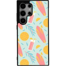 Coque Samsung Galaxy S24 Ultra - Silicone rigide noir Summer 2025 Pattern citron