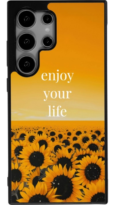 Coque Samsung Galaxy S24 Ultra - Silicone rigide noir Summer 2026 Enjoy your life