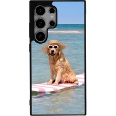 Coque Samsung Galaxy S24 Ultra - Silicone rigide noir Summer Dog on Paddle