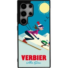 Coque Samsung Galaxy S24 Ultra - Silicone rigide noir Verbier Ski Downhill