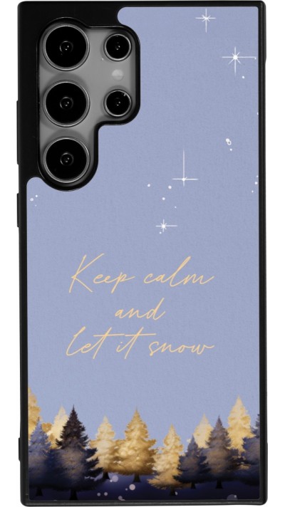 Coque Samsung Galaxy S24 Ultra - Silicone rigide noir Winter 25 Winter illustration of trees