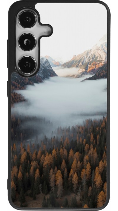 Samsung Galaxy S25 Case Hülle - Silikon schwarz Autumn 22 forest lanscape