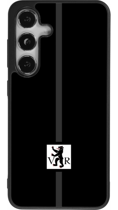 Coque Samsung Galaxy S25 - Silicone rigide noir Canton AR noir