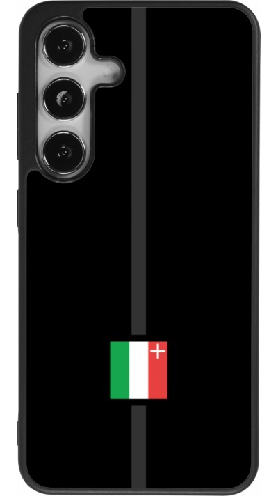Coque Samsung Galaxy S25 - Silicone rigide noir Canton NE noir