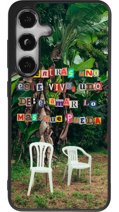 Samsung Galaxy S25 Case Hülle - Silikon schwarz Chairs DTMF