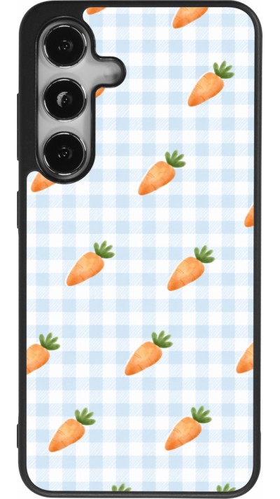 Coque Samsung Galaxy S25 - Silicone rigide noir Easter 2026 Pattern carrots