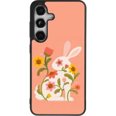 Coque Samsung Galaxy S25 - Silicone rigide noir Easter 2026 Rabbit collage