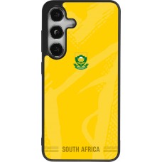 Coque Samsung Galaxy S25 - Silicone rigide noir Maillot de football Afrique du Sud 2026 personnalisable