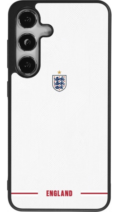 Coque Samsung Galaxy S25 - Silicone rigide noir Maillot de football Angleterre 2026 personnalisable